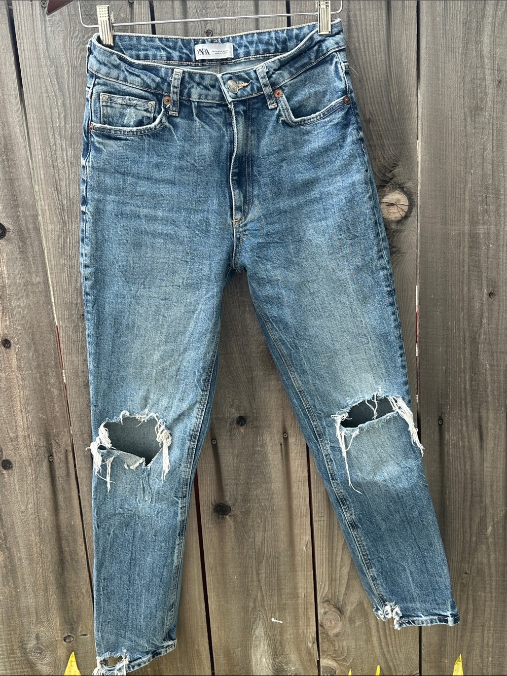 Zara distressed jeans